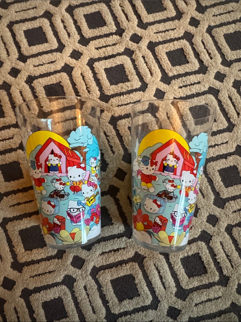 Hello Kitty and Peanuts Snoopy McDonald’s Print Tumblers - Set of 2